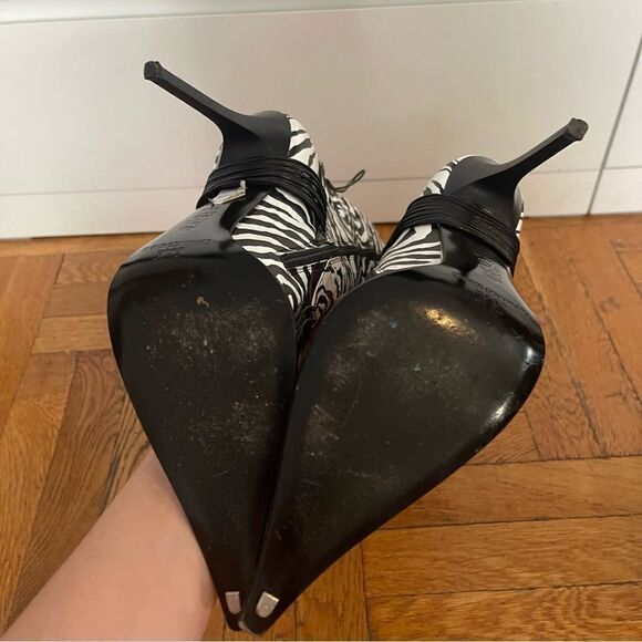Gianmarco Lorenzi Zebra Tall Boots In Size IT39.5 - Picture 10 of 10